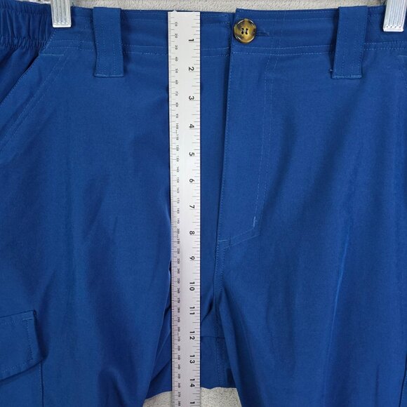 Mens 33,000 ft Blue Cargo Golf Shorts 10" Inseam Polyester Stretch Size 38 - Picture 6 of 11